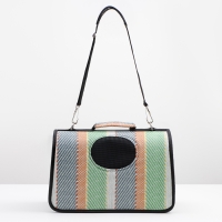 Сумка-переноска каркасная "Полосы", размер S, 37 х 20х 24 см