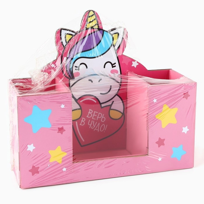 Органайзер для канцелярии &laquo;Верь в чудо!&raquo;, единорог