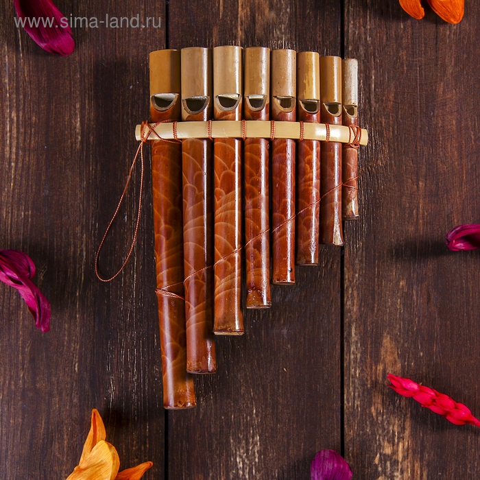 Сувенирный музыкальный инструмент "Флейта Пана" 21х13х2 см,МИКС,