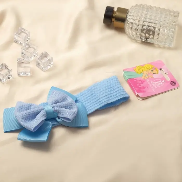 Повязка для волос "Выбражулька" голубой, 16х3 см