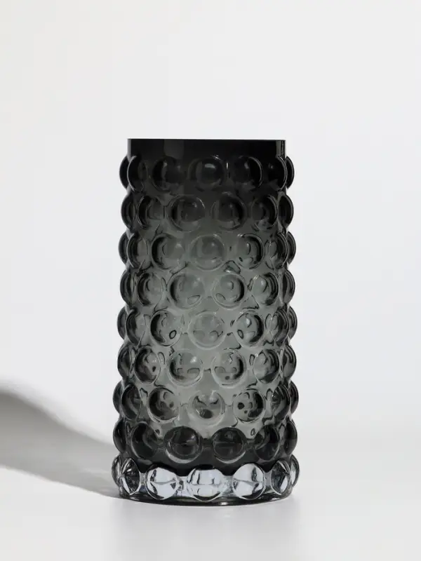 Ваза стекло настольная "Валери" шарики, 23х11 см, серый