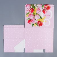 Коробка подарочная сборная, упаковка, &laquo;8 марта&raquo;, 26 х 19 х 10 см