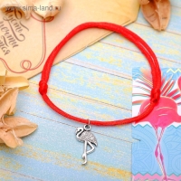 Браслет-оберег &laquo;Красная нить&raquo; верь в мечту, цвет чернёное серебро, d=8 см