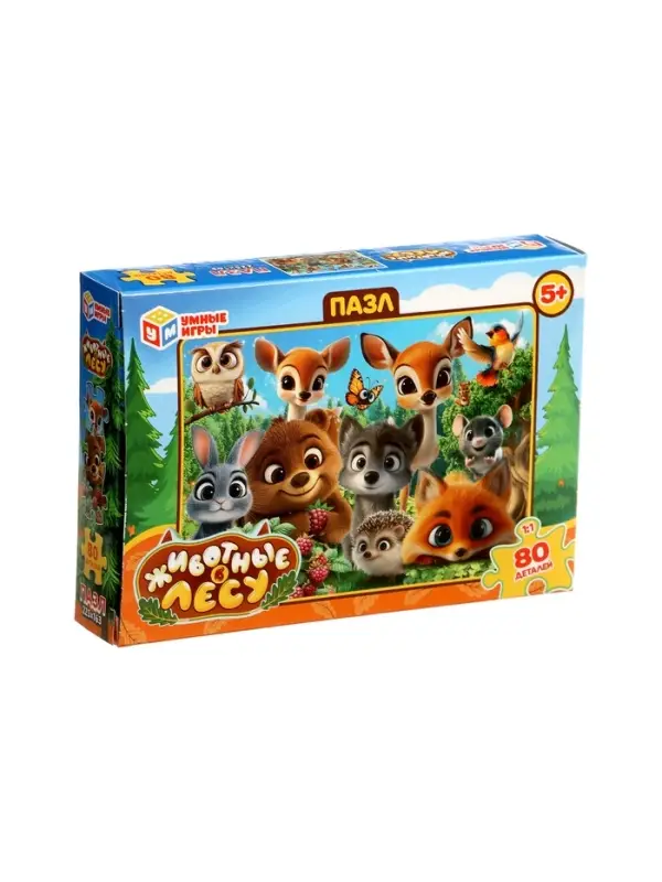 Пазл 80 эл. "Животные в лесу"