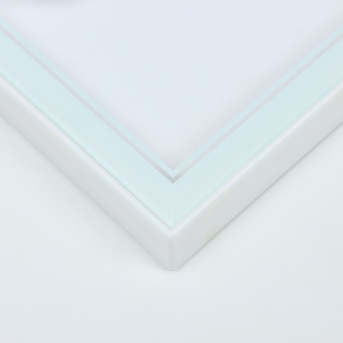 Фоторамка пластик на 1 фото 20х25 см "Сердце с бантиком" серебро бумага тиснение 26х2х31 см   107050