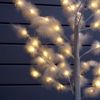 Светодиодное дерево &laquo;Перья&raquo; 1.5 м, 300 LED, постоянное свечение, 220 В, свечение тёплое белое