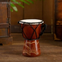 Сувенирный музыкальный инструмент барабан джембе "Светлый" 12х9х9 см МИКС Сувенирный музыкальный инструмент барабан джембе "Светлый" 12х9х9 см МИКС
