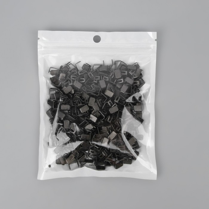 Нижний ограничитель для молнии, металлический, №8, 500 ± 20 шт, цвет чёрный никель Нижний ограничитель для молнии, металлический, №8, 500 ± 20 шт, цвет чёрный никель