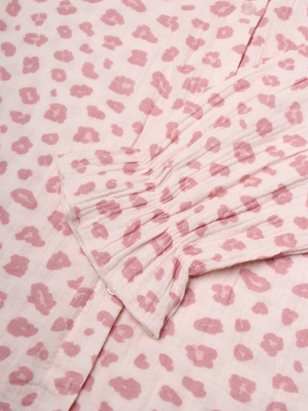 Комплект женский (рубашка, шорты) KAFTAN "Муслин: pink leopard" р. 52-54