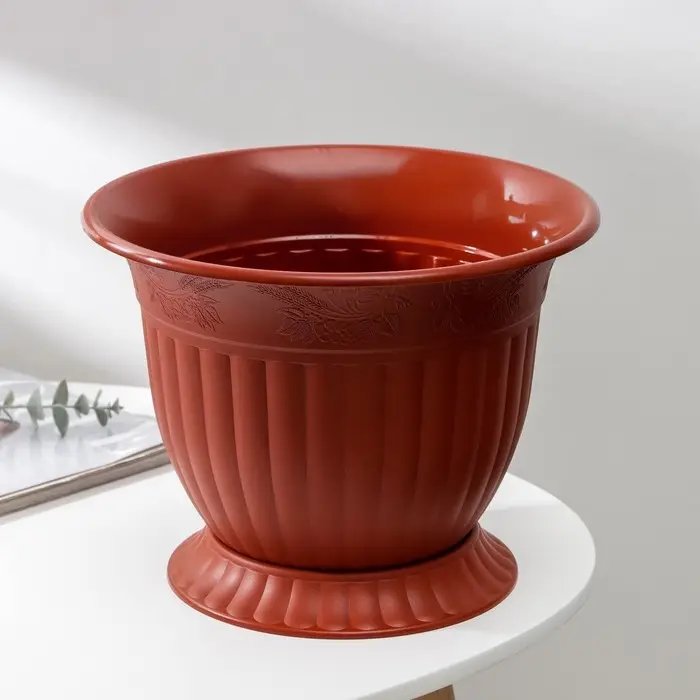 Горшок для цветов &laquo;Венеция&raquo;, 5 л, пластиковый, коричневый