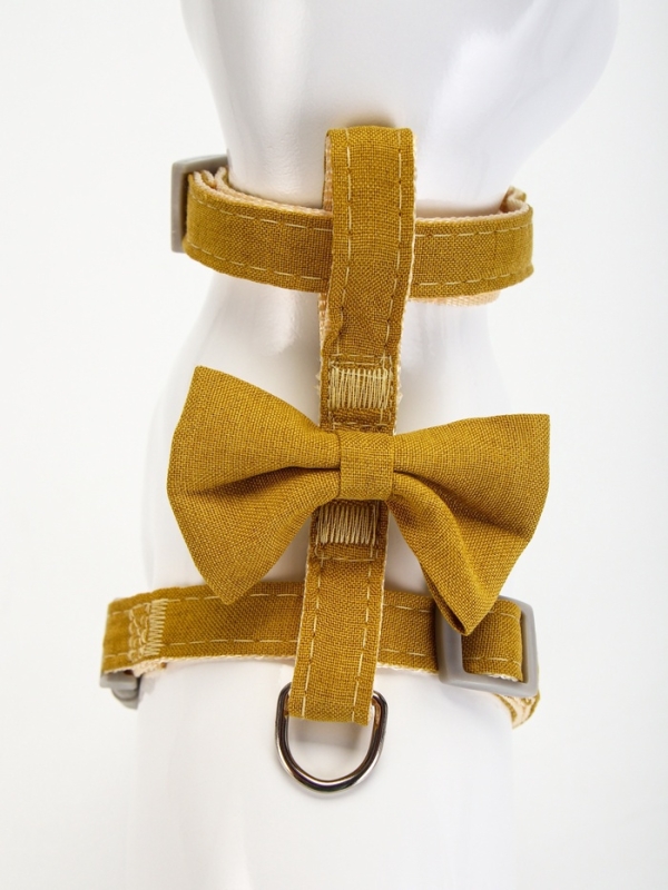 Комплект амуниции "Леди и Джентельмен", поводок 120 х 1,5 см, желтый