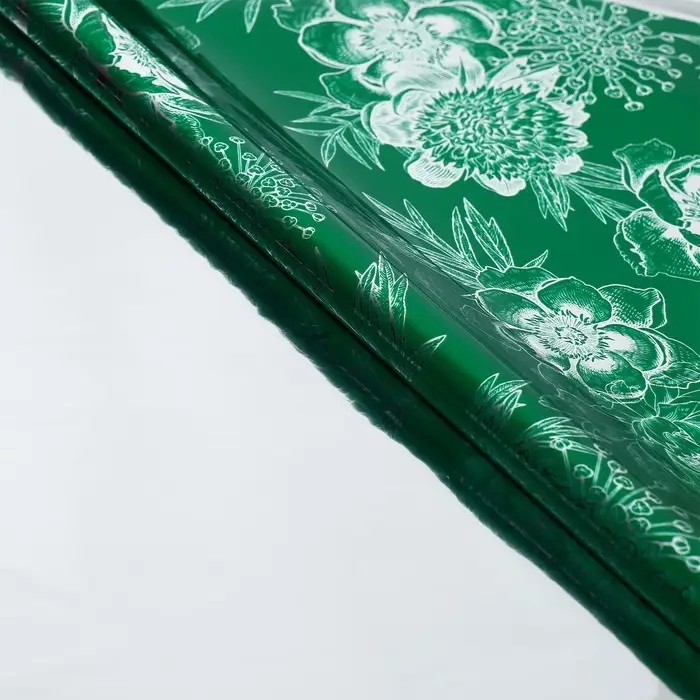 Плёнка упаковочная с голографией &laquo;Серебряные цветы&raquo; , 100 х 70 см