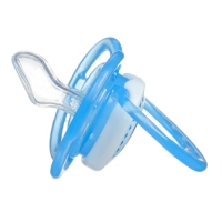 Соска - пустышка силиконовая ортодонтическая &laquo;Дино&raquo;, от 0 мес., с колпачком, цвет голубой