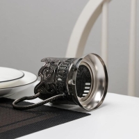 Подстаканник «Глухарь», d=61 мм, никелированный, с чернением Подстаканник «Глухарь», d=61 мм, никелированный, с чернением