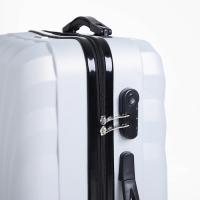 Чемодан средний 60 л (M), &laquo;Фабрика КАРТЕКС&raquo;, отдел на молнии, кодовый замок, 4 колеса, цвет серый