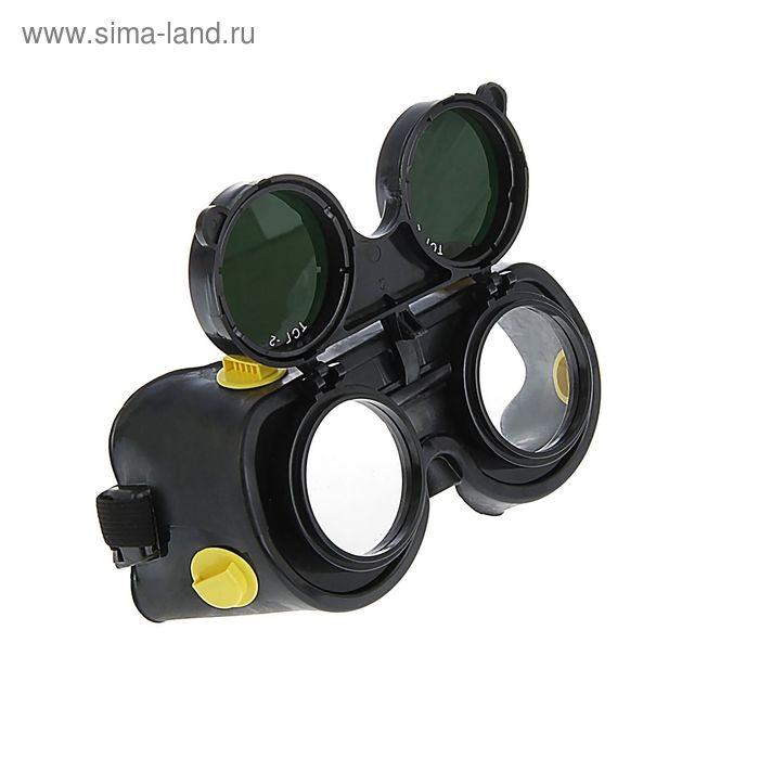 Очки защитные ТУНДРА, с затемненным и обычным минеральными стеклами Очки защитные ТУНДРА, с затемненным и обычным минеральными стеклами