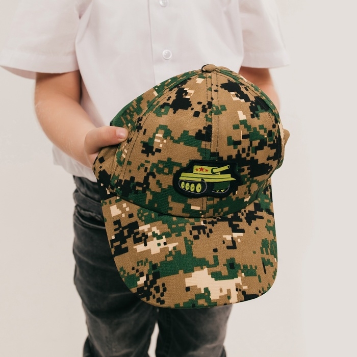 Карнавальная кепка &laquo;Военный&raquo;, нашивка-танк, р. 52&ndash;54