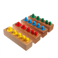 Развивающий набор цилиндров &laquo;Больше-меньше&raquo;, цветные MSN17065