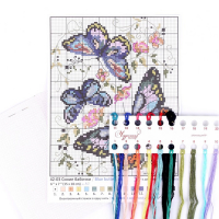 Набор для вышивания крестом &laquo;Синие бабочки&raquo;