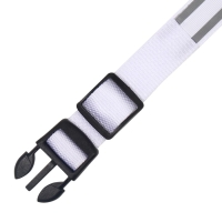 Ошейник с подсветкой Двойная полоса размер S, ОШ 35-43 х 2,5 см, 3 режима свечения белый