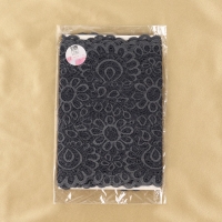 Кружевная эластичная ткань, 190 мм × 2,7 ± 0,5 м, цвет графитовый Кружевная эластичная ткань, 190 мм × 2,7 ± 0,5 м, цвет графитовый