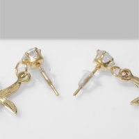 Серьги со стразами &laquo;Морская звезда&raquo;, цвет белый в золоте