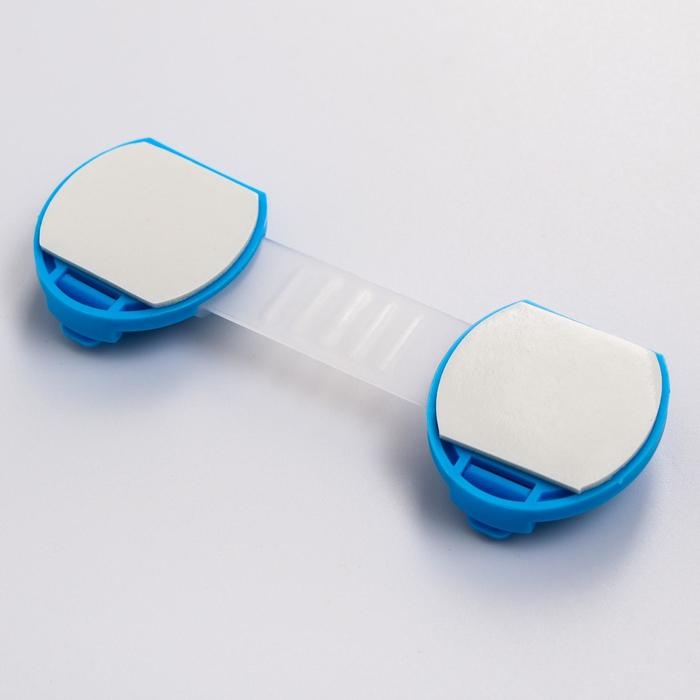 Набор блокираторов для дверей и ящиков, универсальные, 10 см, 2 шт., цвет голубой/белый, Крошка Я