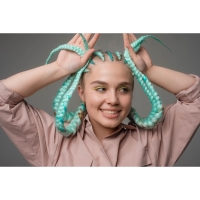 ZUMBA Канекалон однотонный, гофрированный, 60 см, 100 гр, цвет ярко-жёлтый(#AY41)