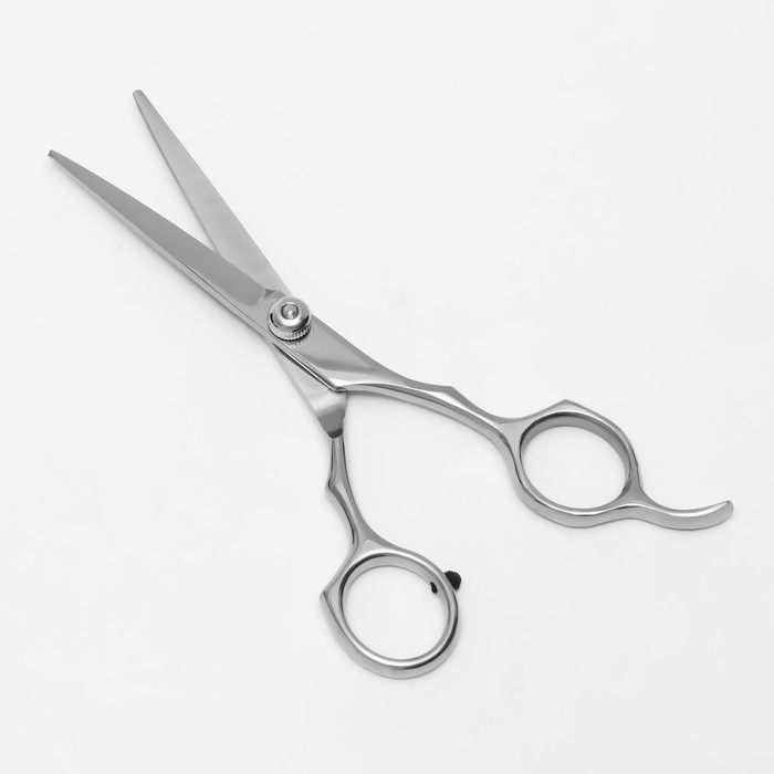 Ножницы парикмахерские с упором, лезвие &mdash; 5,5 см, цвет серебристый