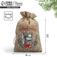 Мешок с термонаклейкой &laquo;Белочка&raquo;, 16 х 24 см +/- 1.5 см, Новый год