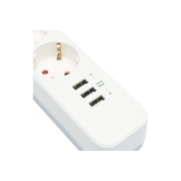 Сетевой фильтр Гарнизон 2.0 Мультипорт EPS-4-U3-W-4, 4 р, 10А, 3xUSB, 4м, ур.защиты 2+, белы 1034186