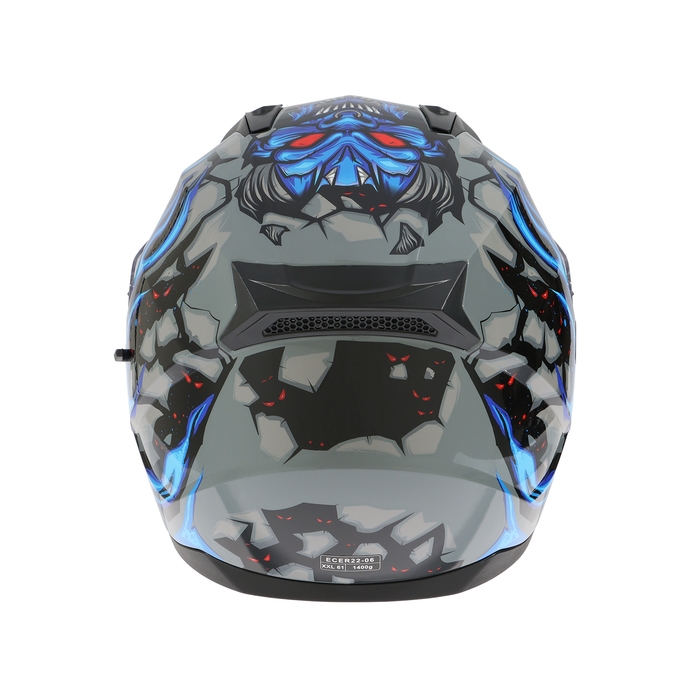 Шлем интеграл с двумя визорами, размер XXL (61), модель BLD-M67E, черно-синий