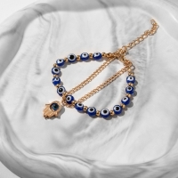 Браслет-оберег «Рука счастья Хамса» глазки, цвет МИКС, L=20 см Браслет-оберег «Рука счастья Хамса» глазки, цвет МИКС, L=20 см