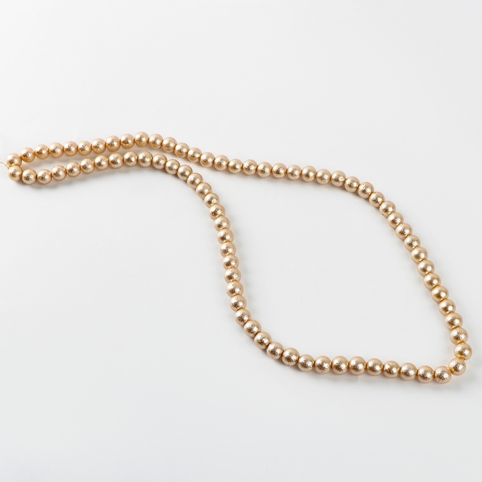 Бусины из стекла, набор 78 шт., размер 1 шт. &mdash; 10 мм, цвет золотой