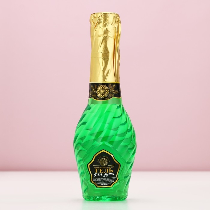 Гель для душа во флаконе мондоро &laquo;Богатства и успеха в Новом Году&raquo;, 250 мл, аромат зеленого яблока, ЧИСТОЕ СЧАСТЬЕ