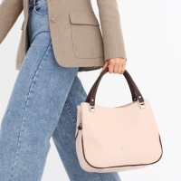 Сумка женская на молнии, средний размер, цвет бежевый Сумка женская на молнии, средний размер, цвет бежевый