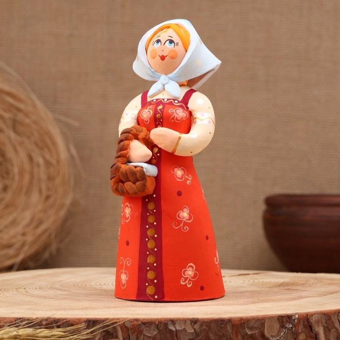 Ковровская игрушка "Барышня Аленушка лето", керамика