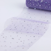 Фатин с блёстками, 15 см, 11 &plusmn; 1 г/кв.м, 23 &plusmn; 1 м, цвет сиреневый №25