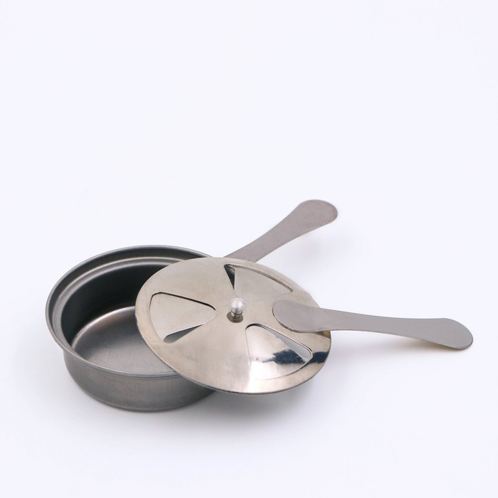 Мармит из нержавеющей стали круглый на подставке для подогрева, 26&times;22 см, стеклянная крышка