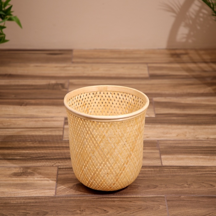 Корзина плетёная, из бамбука 27х27х30 см