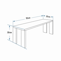 Лавочка низкая , наличник,  липа "Добропаровъ", 70&times;33&times;30 см