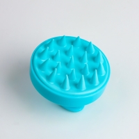 Щётка - массажёр для мытья головы, 8 &times; 8 &times; 6 см, цвет голубой