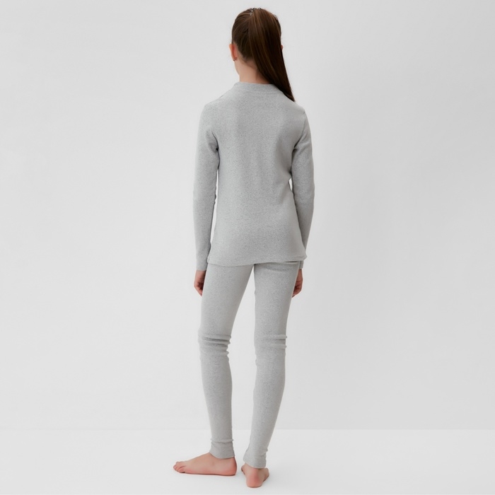 Термобелье для девочки (лонгслив, легинсы) цвет серый меланж, рост 134 Термобелье для девочки (лонгслив, легинсы) цвет серый меланж, рост 134