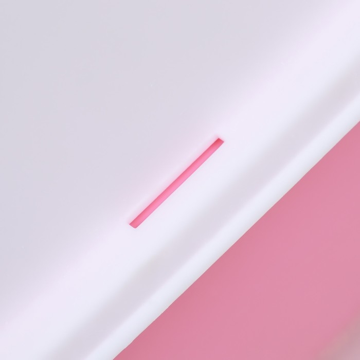 Туалет закрытый с откидным верхом, с совком и угольным фильтром 52 х 38 х 40 см, розовый