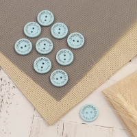 Набор нашивок из дерева &laquo;Hand made with love&raquo;, 2 &times; 2 см, 10 шт, цвет голубой