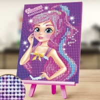 Алмазная мозаика с частичным заполнением на подставке для детей &laquo;Самая классная&raquo;, 10 х 15 см