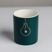 Горшок для цветов с тиснением, &laquo;Лампочка&raquo;, 8 х 9.5 см