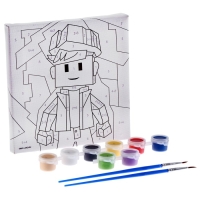 Картина по номерам для детей &laquo;Игровой мир&raquo;,&lrm; 15 х 15 см