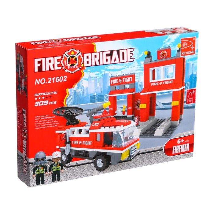 Конструктор Пожарная бригада &laquo;Станция&raquo;, 309 деталей