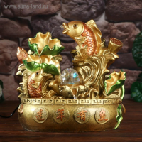 Фонтан настольный от сети, подсветка "Золотые карпы" 31х29,5х20 см Фонтан настольный от сети, подсветка "Золотые карпы" 31х29,5х20 см